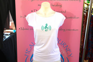 Women's "Heart Music" bamboo T-shirt