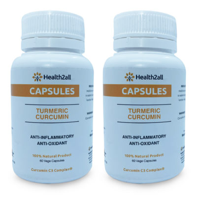 2 x TURMERIC CURCUMIN CAPSULES (CAPSULES 2GO) 60 capsules